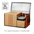 Bodaon Large 10-Pack Insulated Food Delivery Bag With Hard Bottom, XXXL Catering/Pizza Cooler Bags, Rideshare Delivery Bag, Thermal Cold/Hot Styrofoam Carrier for Travel/Shopping/Car