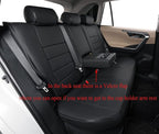 EKR Rav4 Seat Covers Custom Fit for Toyota Rav4 2016 2017 2018(Hybrid) LE,SE,XLE,Limited, Leather Car Seat Cover Full Set for SUV,Faux Leather(Black)