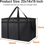 Bodaon 2-Pack Insulated Food Delivery Bag, XXXL Grocery Shopping/Catering/Pizza Cooler Bags, Rideshare Delivery Bag, Cold/Hot Styrofoam Carrier for Travel/Car, Warmer/Froze