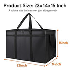 Bodaon Large 10-Pack Insulated Food Delivery Bag With Hard Bottom, XXXL Catering/Pizza Cooler Bags, Rideshare Delivery Bag, Thermal Cold/Hot Styrofoam Carrier for Travel/Shopping/Car