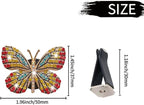 Gold Butterfly Bling Butterfly Car Clip Decor, Cute Car Vent Clips - Rhinestone Air Freshener Set with 3 Daisy Flowers