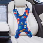 X-Shaped Car Travel Pillow for Cars Seat Kids Adults Head and Body Support Pillow Cartoon Neck Pillows Soft Long-Distance Travel Car Sleeping Seat Belt Pillows Breathable Cars Aircraft Travel Cushion