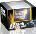 Black Gold Car Wax with Pad Solid Auto Carnauba Cars Care Polish Cleaner Waxing Repair Scratches Ceramics Coating for Black Cars 300g with Free Waxing Sponge, 10.6oz
