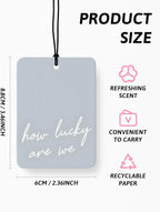 Boho Gray Western Car Air Freshener 4 Pcs, Preppy Cowgirl Cow Skull Cactus Ace Card Hanging Air Freshener for Cars Closet Drawer Books, Cute Western Car Accessories Mirror Decor for Women
