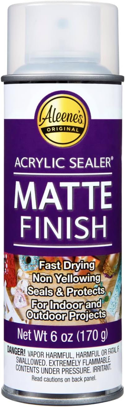 Aleene's Spray Finish 6oz Acrylic Sealer, 6 Ounce (Pack of 1), Clear-Matte