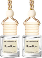 Hanging Car Air Freshener, Long Lasting Scent, Cute Air Fresheners for Women, 2 Pack Non-Toxic Essential Oil Diffuser, Made in USA
