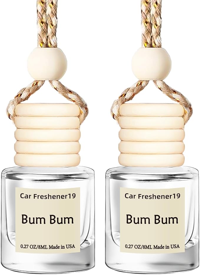 Hanging Car Air Freshener, Long Lasting Scent, Cute Air Fresheners for Women, 2 Pack Non-Toxic Essential Oil Diffuser, Made in USA