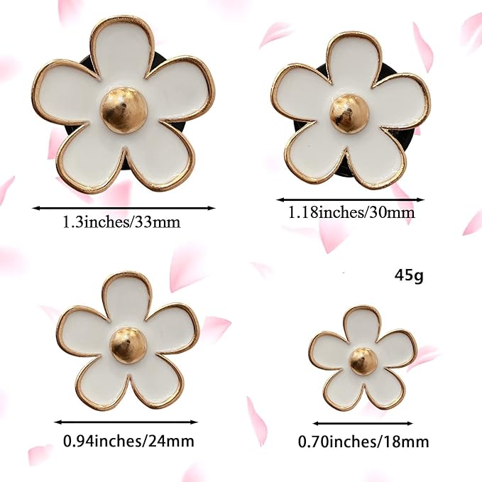 4 Pieces Daisy Flower Air Vent Clip Car Air Freshener Charm Colorful Car Interior Accessories for Girls Women（Yellow）