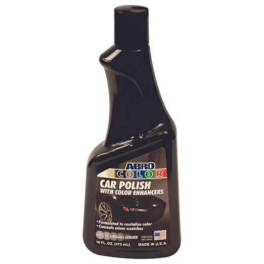 ABRO Black Car Polish: Scratch Remover for Vehicles and Paint Scratch Repair Restorer Wax, Polishing Compound for Car Detailing, Paint Scratch Repair for Vehicles, Scratch Remover 16oz.