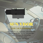 Polarized Car Sun Visor Extension with PC Lens and Side Sunshade, Anti-Glare Windshield Visor - Universal for Most Cars (Black)