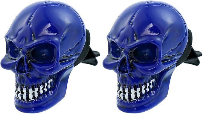 Skull Car Air Fresheners Cute Cool Funny Air Conditioning Vent Perfume Diffuser Decoration Interior Car Accessories 2 pcs