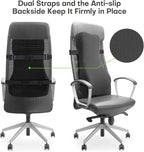 24'' Tall Back Support Pillow Fully Support Entire Back and Shoulder for Pain Relief and Comfort, Memory Foam Back Cushion for Back Rest, Ideal for Executive Office Chair, Computer & Gaming Chair
