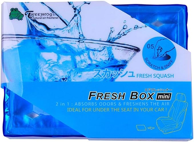 Treefrog Fresh Box Mini (Xtreme Fresh) Black Squash and Fresh Squash Scent JDM Air Freshener