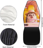Cute Car Seat Covers Set of 2 Seat Cover for Front Seats Hedgehog Easy to Install and Clean Removable Automotive Accessories All-Season Protection for Cars Sedans SUVs