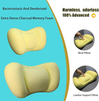 Lumbar Support Pillow for car，Car Neck Pillow Kit, Memory Foam Ergonomic Car Headrest and Lumbar Support for Driving Fatigue Relief, Comfort and Support Your Neck and Back