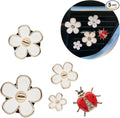 5pcs Flowers Ladybug Air Vent Clips Car Accessories Set 2pcs White Daisy Flower Car Air Freshener Vent Clips 3pcs Vent Decoration Interior Aesthetic Clips Refillable Diffuser