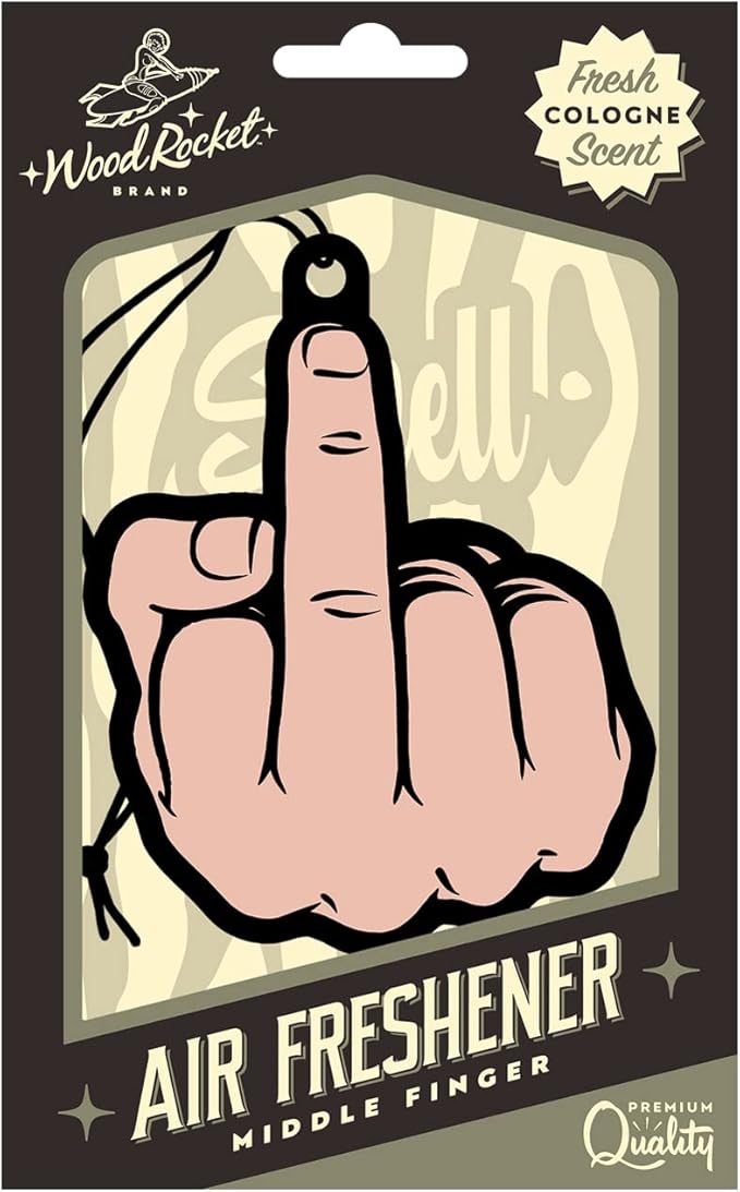 Middle Finger Air Freshener (Peach-colored)