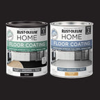 Rust-Oleum 367597 Home Interior Floor Coating Kit, Matte Black 1 Quarts (Pack of 2)
