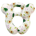 Baby Travel Pillow, Infant Kid's Cushion Soft and Skin Friendly for Car Seat, Pushchair and Stroller (White Avocado)