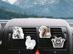 WIRESTER Set of 4 Fresh Scented Car Air Freshener Vent Clip, Decorative Accessories, Interior Decoration for Cars - Dogs, Cats, Animal