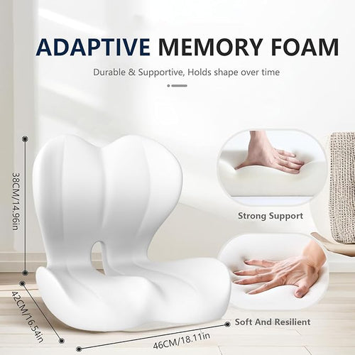 Adult Booster Car Seat Cushion, Office Chair Cushion,Truck Seat Cushion, Memory Foam Seat Cushion Increase Height by 3.94 Inch, Car Cushions for Driving Long Sciatica Tailbone Pain Relief