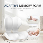 Car Seat Cushion for Long Driving, Office Chair Cushion, Memory Foam Seat Cushion Effectively Increase Height by 3.94 Inch, Car Seat Cushion for Back Pain Sciatica Tailbone Pain Relief.