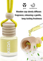 Ikeda Car Air Freshener: Hanging Car Smell Air Freshener | 10ml Hanging Car Perfume | Long Lasting Fragrance | Strong Scents Diffuser for Auto Home (Vanilla|Circular)