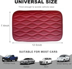 Car Center Console Cushion Pad, 12.48×7.40 Inches Waterproof Car Armrest Seat Box Cover, Comfortable PU Leather Vehicle Armrest Cover Protector, Car Decor Interior Accessories (Wine Red)
