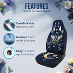 GENANY Luna Moth Car Seat Covers Set of 2, Breathable Front Seat Covers for Truck Sedan SUV, Boho Car Accessories, Boho Themed Gift for Women