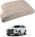 Autorder Center Console Cover for 2020-2025 Hyundai Palisade Accessories Armrest Cover Memory Foam Armrest Support Cushion Anti-Scratch Leather Protector Pad (Beige)