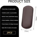 WZP 2PCS Car Door Armrest Pads, Soft Leather+Memory Foam Car Knee Pads, Arm Rest Elbow Cushion with One-Piece Molding, Universal Car Interior Accessories for Arm Support Protect (Brown)