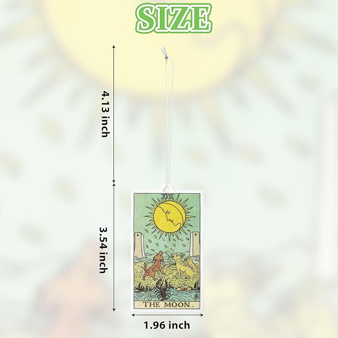 L1rabe 4Pcs Tarot Hanging Air Freshener Fragrance Scented Cards, Tarot Cards Theme Car Aromatherapy Tablets for Car Bedroom Wardrobe Shoe Cabinet, Quickly Eliminate Odor Home Office Pendant Decoration