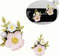 Flower Car Vent Clips 2pcs Pink Daisy Bouquets Flowers Air Freshener Girly Car Decorations Interior Aesthetics for Women Refillable Car Diffuser