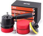 Dual Action Power System Tool, Forced Dual Action Polisher Adapter Detailing Tool with 3Pcs Polishing Pads For Cordless Drill for Car Polishing, Buffing, Waxing and Compounding -DAPSTS3