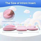 Infant Car Seat Insert, Ultra-Thick Carseat Head Support for Infant, Breathable Baby Car Seat Head & Body Support Compatible with Stroller, Universal Baby Car Seat Cushion with Filled Sponge