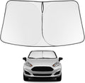 Proadsy 2026 Upgrade Windshield Sun Shade Custom Fit 2017-2019 Ford Fiesta Foldable Front Sunshade Protector Sun Visor Blocks UV Rays Keep Car Cooler