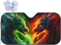 Dragon Car Sun Shade Windshield Sunshade Foldable Front Window Shield Cover for Truck SUV