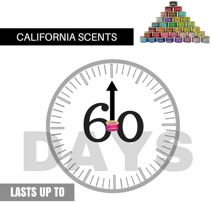 California Scents Spillproof Organic Air Freshener, Laguna Breeze, 1.5 Ounce Canister (Pack of 18)