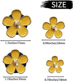 4Pcs Car Accessories Daisy Flowers Car Air Freshener Vent Clips,4 Sizes Cute Car Flowers Car Clips,Girly Women Flowers Car Accessories,Refillable Car Diffuser Air Fresheners Accessories (Yellow)