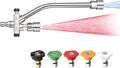 Selkie Foam Cannon Dual Connector Accessory,Pressure Washer Double Tip Attachment for Foam Blaster with with 5 Power Washer Sprayer Nozzles, 1/4" Quick Connect, 3600 PSI