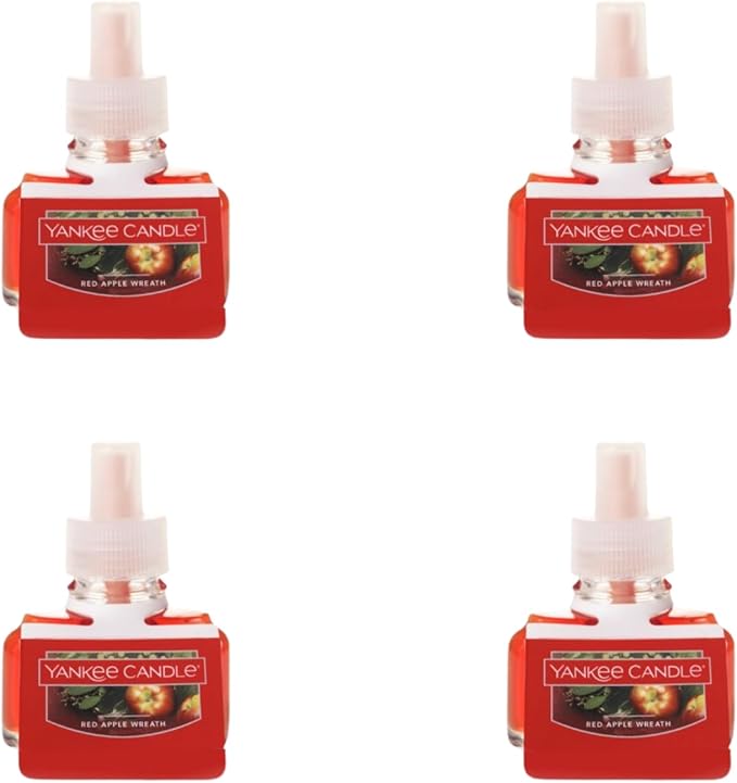 Yankee Candle Scent Plug Refill, Red Apple Wreath (Pack of 4)
