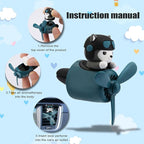 Cute Husky Dog Pilot Car Air Fresheners, Air Vent Clips Cute Cartoon Pilot Rotating Car Diffuser Decorations Interior Aesthetic Car Air Outlet Clips for Car Air Conditioner Women Men