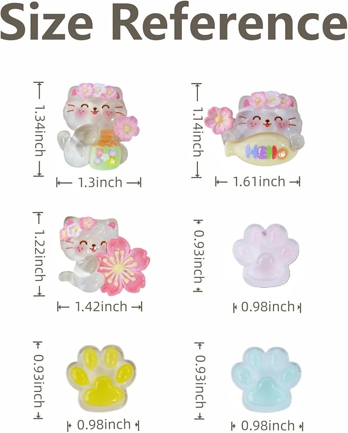Cute Cat Air Freshener Vent Clips, 6Pcs Cat Paw Decorative Vent Clips, Car Air Conditioner Clip Automotive Interior Decoration for Cars【Fragrance-Free Aromatherapy Tablets, Add Your Own Scent】