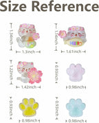 Cute Cat Air Freshener Vent Clips, 6Pcs Cat Paw Decorative Vent Clips, Car Air Conditioner Clip Automotive Interior Decoration for Cars【Fragrance-Free Aromatherapy Tablets, Add Your Own Scent】
