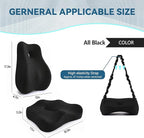 Seat Cushion & Lumbar Support Pillow Set,Memory Foam Office Chair Cushion for Tailbone Pain, Non-Slip Back Support for Car,Desk,Gaming Chair,Wheelchair, Breathable & Machine Washable