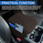 Leopard Cheetah Print African Animal Hunting Auto Center Console Armrest Pad, Car Center Console Cover, Auto Accessories Soft Comfort Armrest Cover Cushion Mat Fit for Most Cars (Mocha Brown)