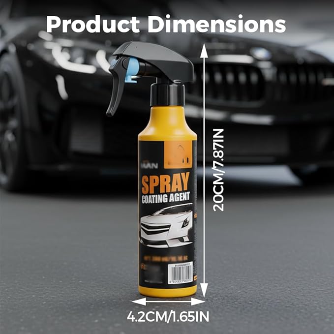 Nano Hydrophobic Ceramic Coating, 2026 New Car Coating Spray Kit, Easy-to-Spray Auto Paint Protection, Car Quick Acting Coating Agent Sprays for Vehicle Shine & Protection (3Pcs)