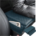 zipelo Car Armrest Cushion, Carbon Fiber Leather Auto Center Console Pad, Memory Foam Armrest Box with Storage Bag, Hand Rest Pillow with Organizer Pockets, Universal Fit for Most Vehicles (Blue)