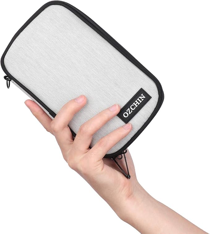 OZCHIN Smell Proof Bag Pocket Bag Activated Carbon Fiber 8'' x 5'' Portable Carry Pouch for Travel (Grey)