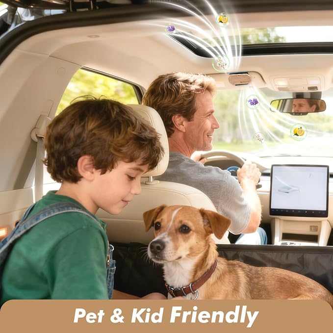 Car Air Freshener Ocean Car Odor Eliminator Long Lasting Scent with Metal Clip and Hanging String